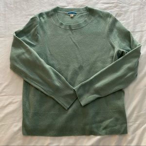 J. Crew 100% Cashmere Classic-Fit Crewneck Sweater - Dusty Mint - Size M